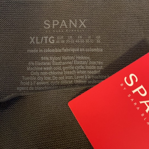 SPANX Seamless Side Zip High Waist Seamless Leggings Deep Olive Green Sz XL NWT - Picture 9 of 9